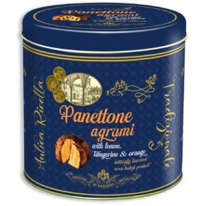 METAL TIN LUXURY EDITION - PANETTONE  AGRUMI ( LEMON, TANGERIN, ORANGE)   750g