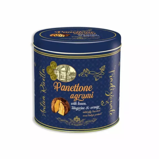 METAL TIN LUXURY EDITION - PANETTONE  AGRUMI ( LEMON, TANGERIN, ORANGE)   750g