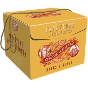 GIFT BOX ELEGANCE - PANETTONE DATTERI MIELE MANDORLA  (DATES, HONEY, ALMONDS) 750g