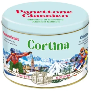 METAL TIN SCIATORI - 750 PANETTONE CLASSICO LIMITED EDITION OLYMPICS MILANO/CORTINA 2026