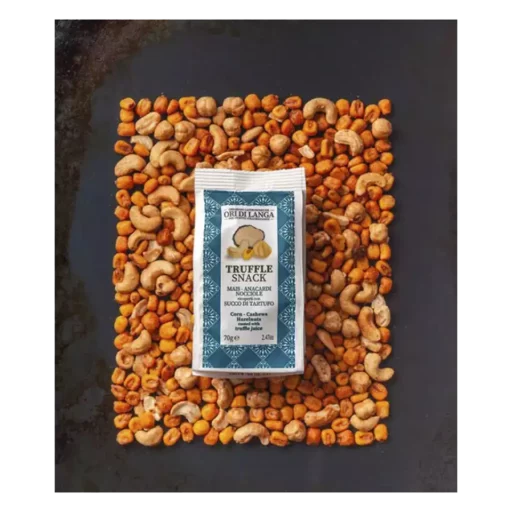TRUFFLESNACK - CORN, CASHEWS and HAZELNUTS MIX COATED with TRUFFLE JUICE 70g