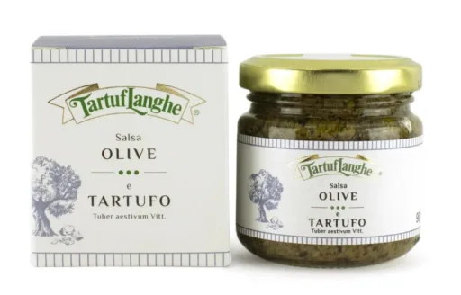 GASTRONOMISCHE SPEZIALITÄTEN - OLIVEN- UND TRÜFFELSAUCE - Mediterranische Sauce mit Trüffel (Tuber aestivum Vitt.)