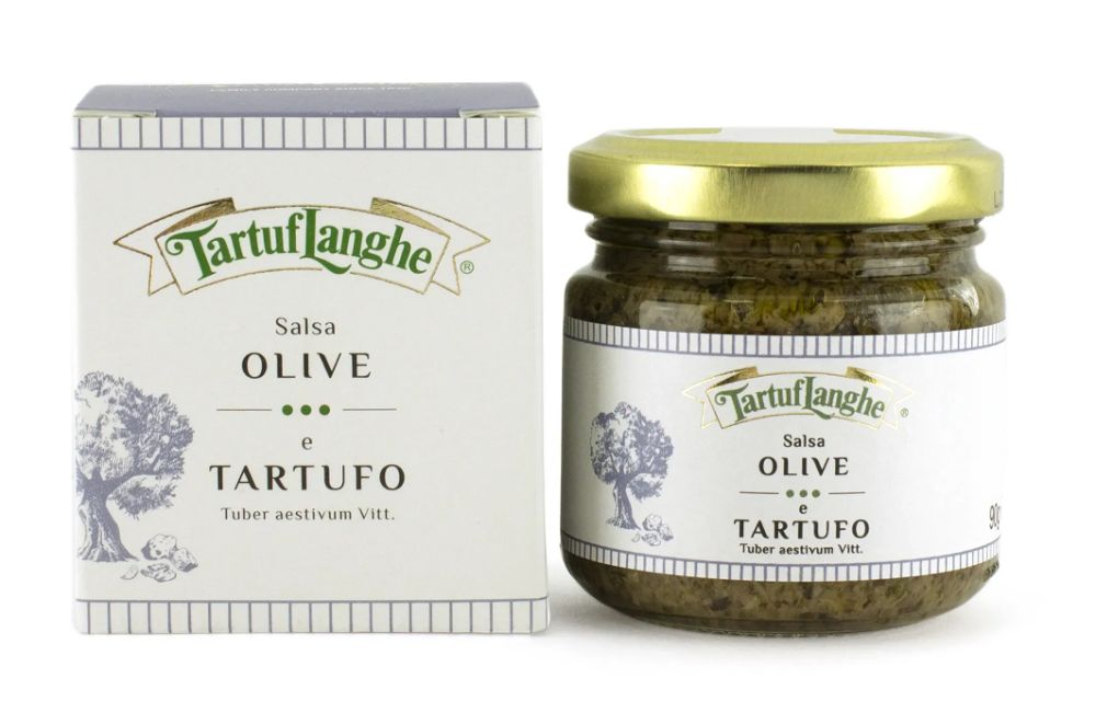 GASTRONOMISCHE SPEZIALITÄTEN - OLIVEN- UND TRÜFFELSAUCE - Mediterranische Sauce mit Trüffel (Tuber aestivum Vitt.)