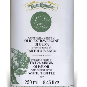 ORO IN CUCINA® DRESSING aus NATIVEM OLIVENÖL EXTRA aromatisiert mit WEISSEM TRÜFFEL (Tuber Magantum Pico) 250ml