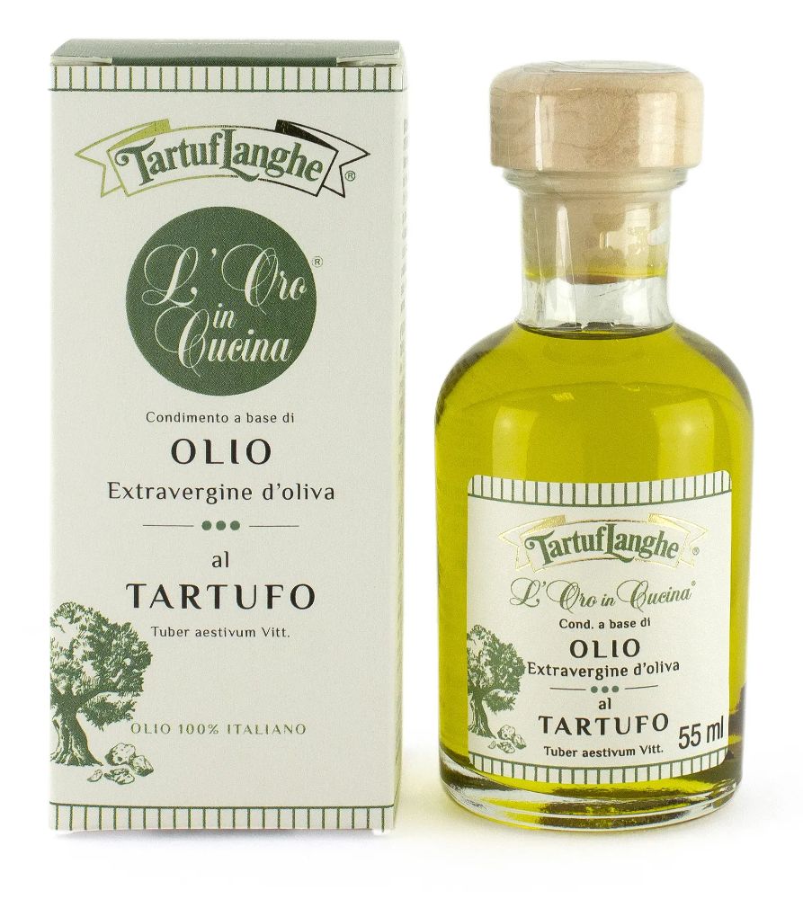 TRÜFFELÖLE  - ORO IN CUCINA: NATIVES OLIVENÖL EXTRA MIT SOMMERTRÜFFEL in Scheiben (Tuber aestivum Vitt.) 55ml